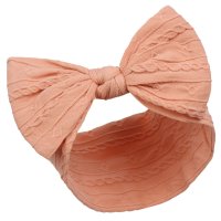 HB112-RO: Rose Gold Cable Headband w/Bow